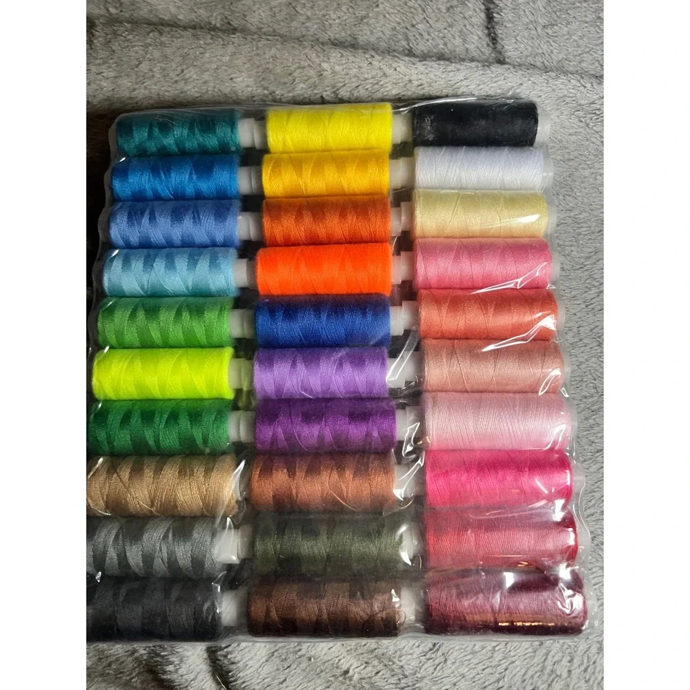 30 Spool Sewing Thread Set Assorted Rainbow Colors New Sealed Craft Supply